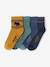 Pack of 4 Pairs of Dinosaur Ankle Socks for Boys navy blue 