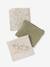 Pack of 3 cotton muslin squares BABYLON printed beige 