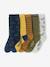 Pack of 5 Pairs of Dinosaur Socks for Boys aqua green 