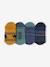 Pack of 4 Pairs of Dinosaur Ankle Socks for Boys navy blue 