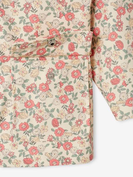 Printed hooded raincoat for girls multicoloured+navy blue+vanilla 