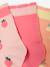 Pack of 3 Pairs of Fruit Ankle Socks for Girls rose 