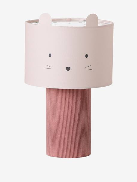 Animal head table lamp with velvet base rose 