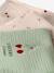 Pack of 3 CHERRY muslin squares printed beige 