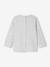 Long Sleeve Top with Message, for Babies marl grey+White 
