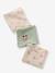 Pack of 3 CHERRY muslin squares printed beige 
