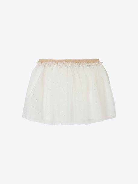 Occasion Wear Tulle Skirt for Babies blush+white 