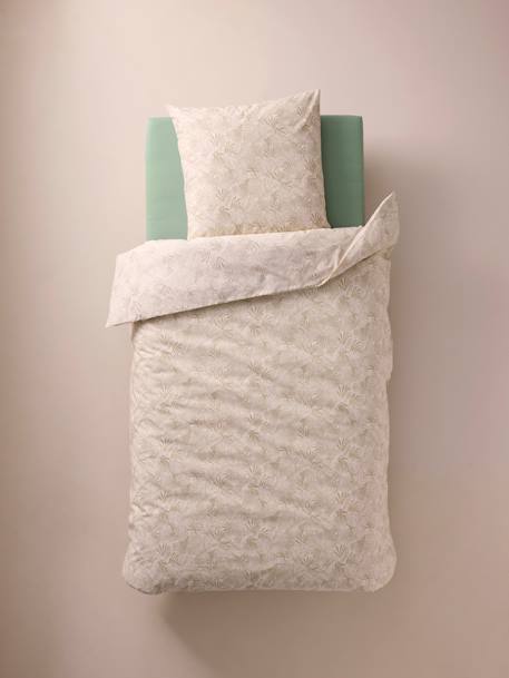 Duvet Cover + Pillowcase Set for Children, with Recycled Cotton Content, Green Jungle printed green 