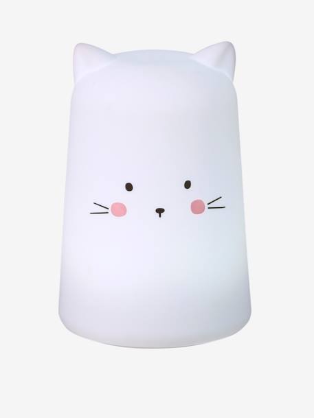 Cat night light white 