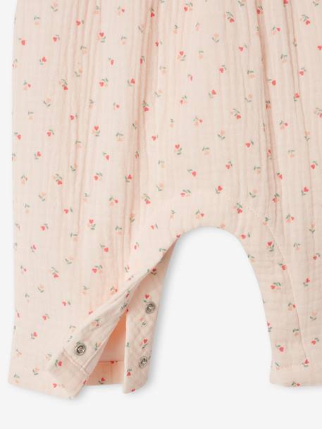 Jumpsuit for Baby, in Cotton Gauze pale pink 