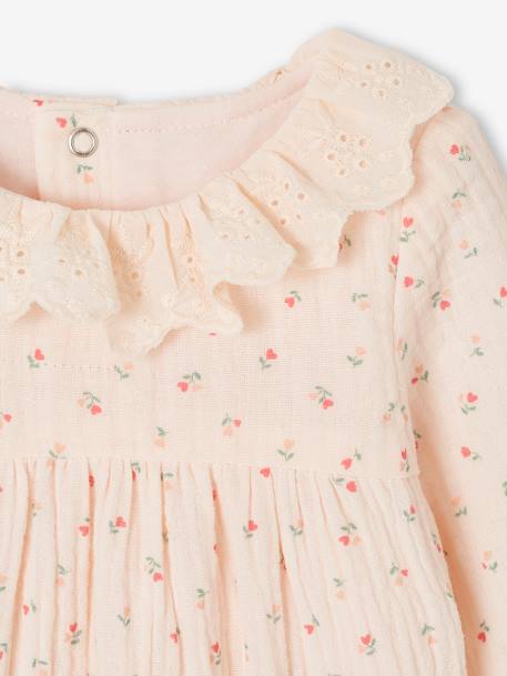 Jumpsuit for Baby, in Cotton Gauze pale pink 