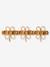 Coat Rail with 3 Rattan Flowers wood 