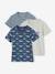 Pack of 3 'Whale' short-sleeved t-shirts for boys ocean blue 