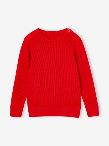 Knitted jumper for boys red 