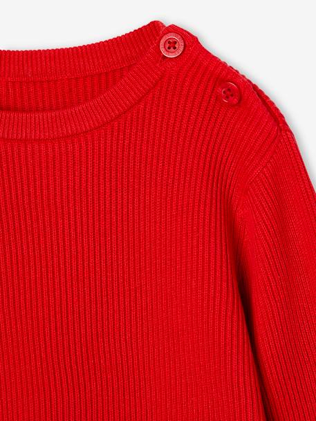 Knitted jumper for boys red 