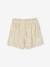 Lamé shorts with pleated effect for girls gold 