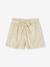 Lamé shorts with pleated effect for girls gold 