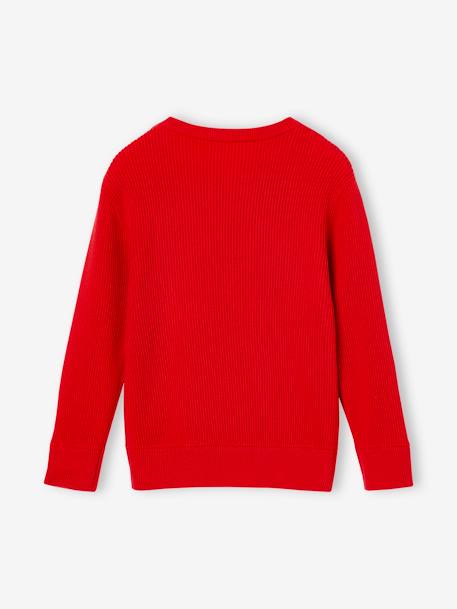 Knitted jumper for boys red 