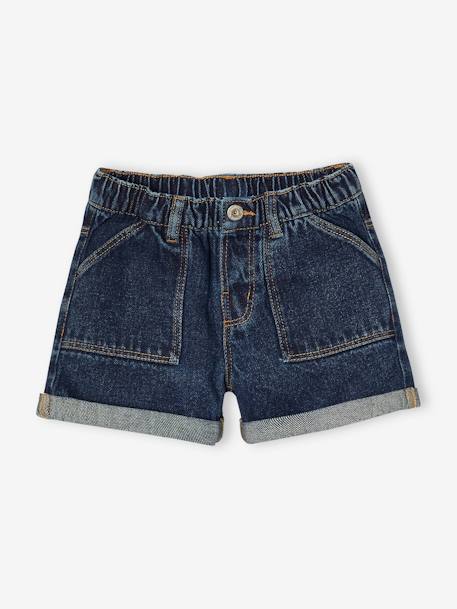Girls' denim shorts - BASICS brut denim+light blue 