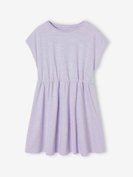 Printed Quilted Jacket & Dress Set for Girls rose+violet 