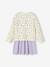 Printed Quilted Jacket & Dress Set for Girls rose+violet 