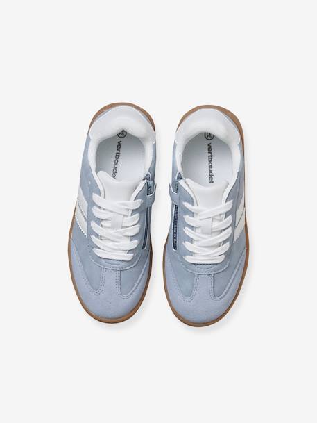 Trainers with Laces & Zip for Kids raspberry pink+sky blue 
