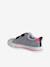 Striped Trainers with Hook-&-Loop Straps for Children, Designed for Autonomy striped blue 