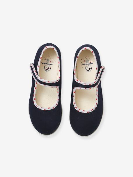 Slippers with Hook-&-Loop Strap navy blue 