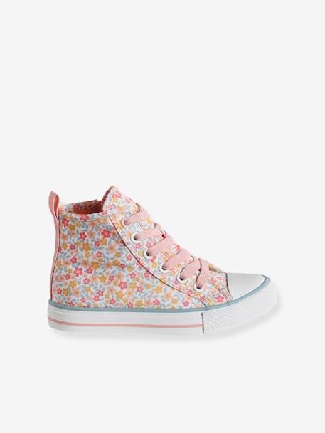 High-Top Trainers with Laces & Zip, for Children, Designed for Autonomy printed white 