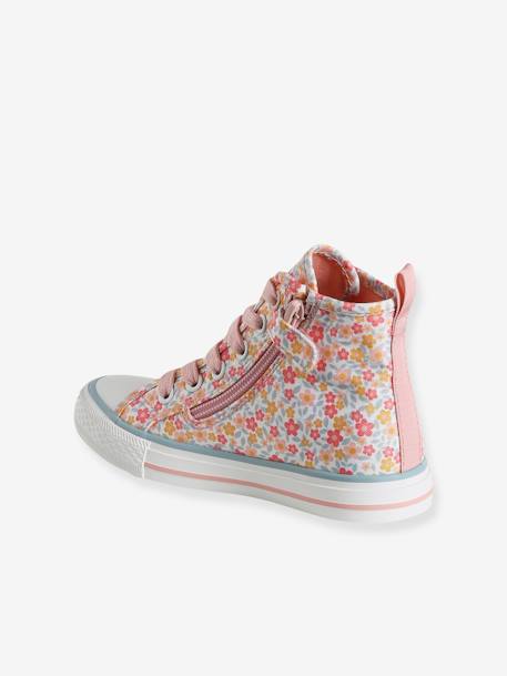 High-Top Trainers with Laces & Zip, for Children, Designed for Autonomy printed white 