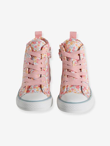 High-Top Trainers with Laces & Zip, for Children, Designed for Autonomy printed white 