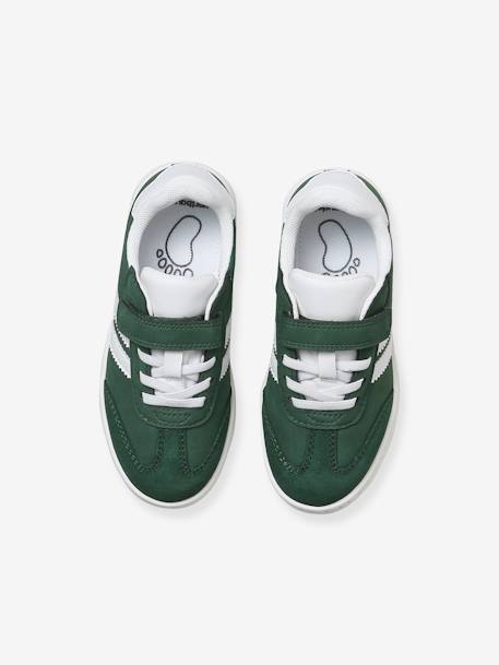 Lace-up & Hook-&-Loop Trainers for Children, Designed for Autonomy green+navy blue 