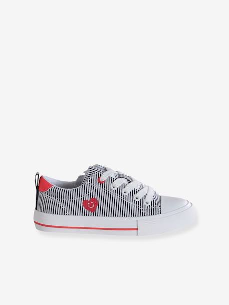 Striped Trainers with Laces & Zip, for Children striped blue 