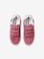 Leather Hook-&-Loop Trainers for Children raspberry pink+white 