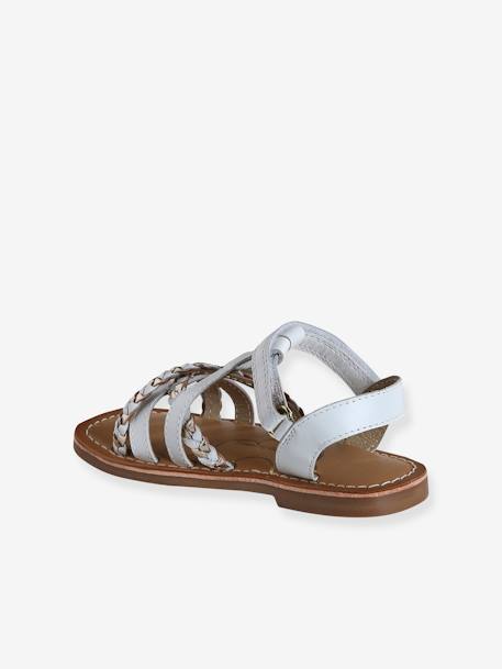 Leather Sandals with Hook-&-Loop Fastening for Toddlers set blue+white 