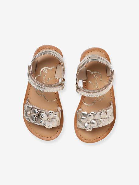 Occasion Wear Leather Sandals for Children, Designed for Autonomy gold 