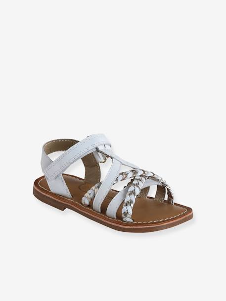 Leather Sandals with Hook-&-Loop Fastening for Toddlers set blue+white 