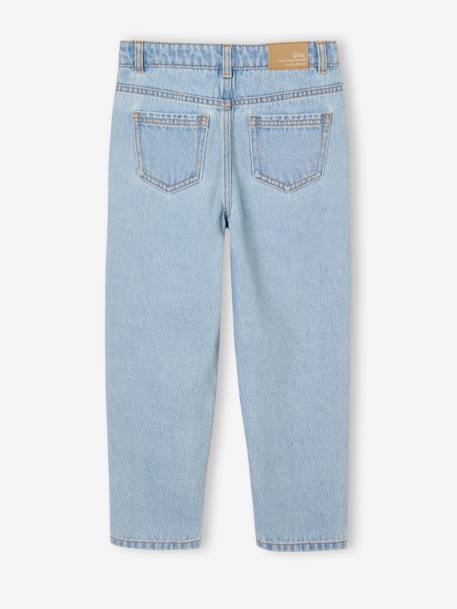 Girls' embroidered floral Mom jeans blue+light blue+medium blue 