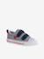 Striped Trainers with Hook-&-Loop Straps for Children, Designed for Autonomy striped blue 