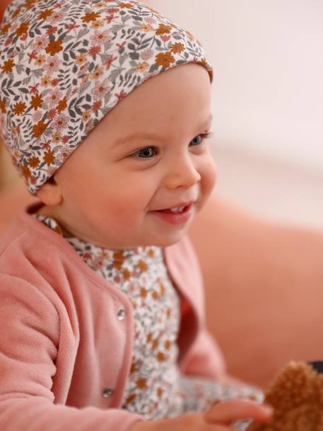 Baby bodysuit, dungarees, hat and cardigan set rose 