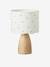 Bedside lamp with embroidered polka dots ecru 