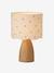 Bedside lamp with embroidered polka dots ecru 