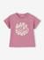 Organic cotton 'Happy Youpi' baby short-sleeved T-shirt violet 