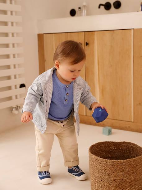 Trousers with Elasticated Waistband for Babies caramel+vanilla 