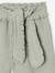 Cotton gauze shorts with a fancy belt for girls sage green 