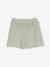 Cotton gauze shorts with a fancy belt for girls sage green 
