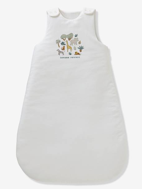 Sleeveless Sleeping Bag, SAVANA printed white 
