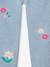 Girls' embroidered floral Mom jeans blue+light blue+medium blue 
