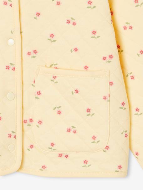 Printed Quilted Jacket & Dress Set for Girls rose 