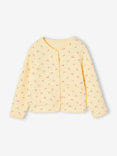 Printed Quilted Jacket & Dress Set for Girls rose 